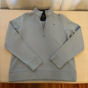 Vineyard vines quarter-zip pullover light blue